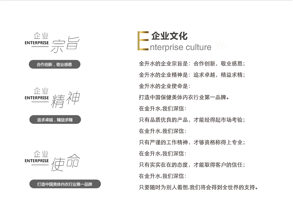 金升水科技开发有限责任公司企业文化